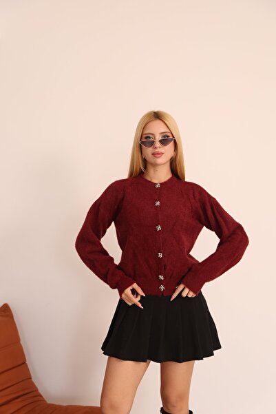 İKLİM LİFE Çiçek Düğmeli Sakal Hırka