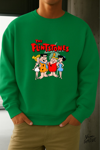 New Shine Familia Çakmaktaş cu imprimeu guler rotund Swea tricou