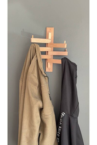 eryatex Dekoratif Ahşap Duvar Askısı Elbise Askısı Duvara Monte Portmanto Ask...