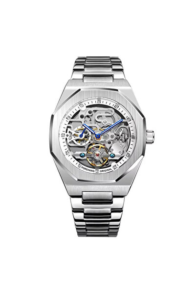 Forsining Ceas mecanic bărbătesc 8202 argintiu-alb – Design business, funcții multiple