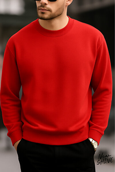 New Shine سويت شيرت بياقة دائرية غير مطبوع