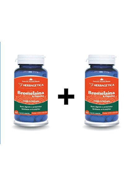 herbagetica Bromelain, Pack 60 + 60 capsules – and digestive support