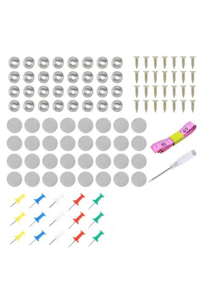 zola Κιτ επισκευής οροφής αυτοκινήτου, 60 πριτσίνια, κατασκευασμένο από μέταλλο και πλαστικό, μήκος βίδας 13 mm, ασημί