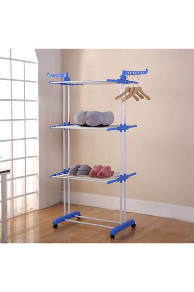 OEM Uscător de rufe mobil, pliabil vertical, cu suport pentru umerașe, înălțime 173 cm