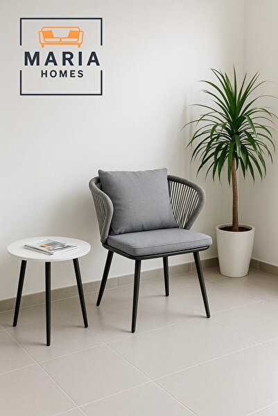 MARIA HOMES Light Grey Fabric Accent Chair for Home Living Room Office Modern Comfortable Cushion Chair