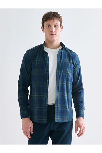 LC Waikiki LCWAIKIKI Classic Regular Fit Long Sleeve Plaid Gabardine Men's Shirt