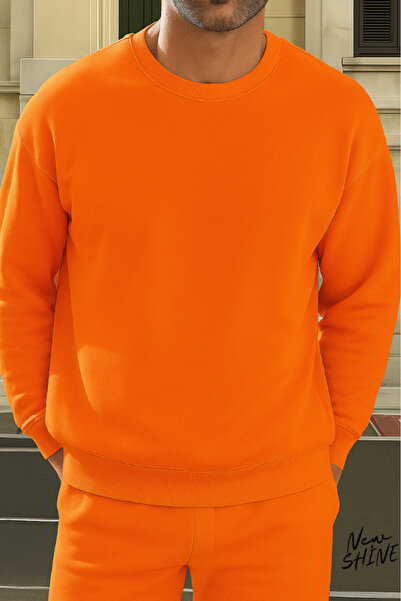 New Shine سويت شيرت بياقة دائرية غير مطبوع