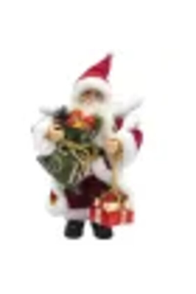 GLAMSI Decorative Singing Santa Claus 90 cm, Textile, Battery-operated
