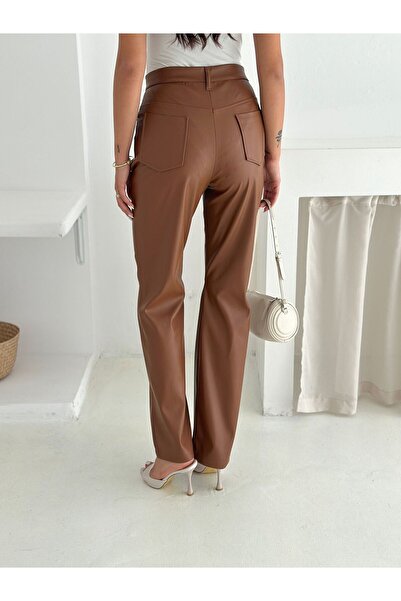 KaraAS Kadın Deri Pantolon