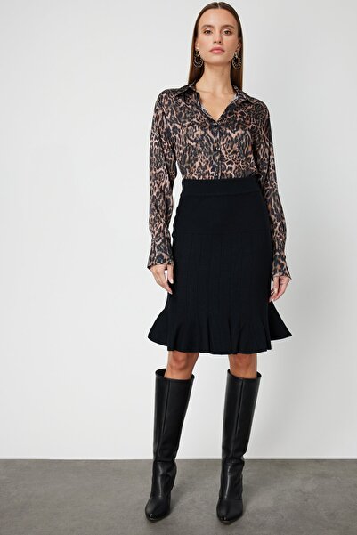 ON Pleated Skirt Above Knee Knitwear Skirt
