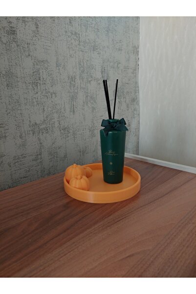 3DESIGNWORLD & STILORA Decorative Orange Pumpkin Plate