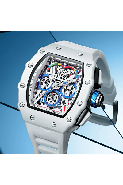 onola 6827 Λευκό Ανδρικό Ρολόι – Αθλητικό Σχεδιασμός, Φωτεινό, Πολλαπλές Λειτουργίες, Χρονογράφος