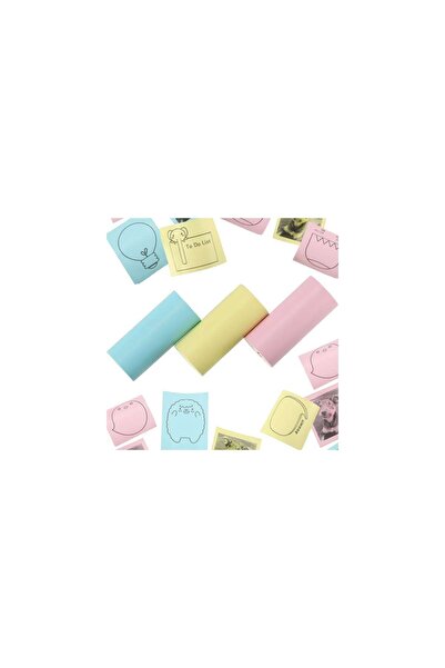 kik Role de hârtie termică pentru imprimantă 5,7 cm x 3 m, 3 bucăți, colorate