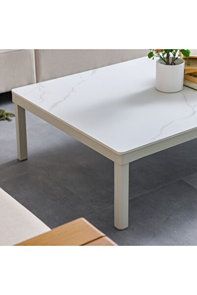 Danube Home Geneva 5-Seater Luxury Corner Sofa Set with Coffee Table – Beige/Apricot/Teak