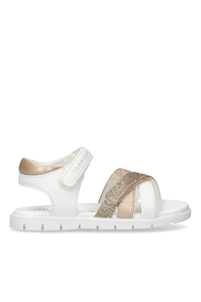 Tommy Hilfiger Girls White Velcro Closure Comfort Sandals