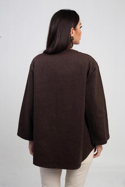 By Saygı Women's Front Lace-Up 3 Thread Cashmere Cardigan