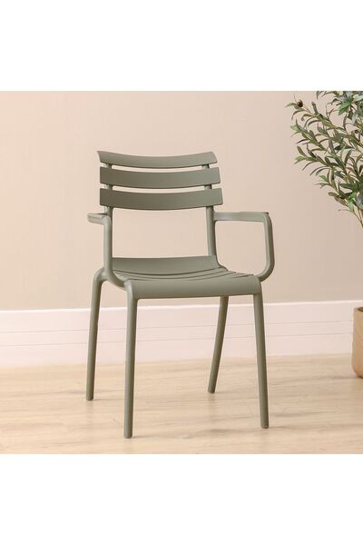 Danube Home Russo PP Chair – Stylish Green Plastic Chair for Dining, Patio & Indoor Seating