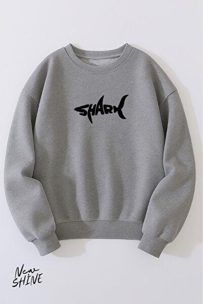 New Shine Rechin cu imprimeu guler rotund Swea tricou