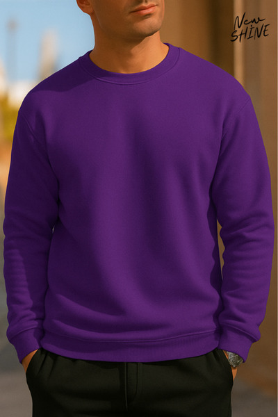 New Shine Світшот без принта з велосипедним коміром