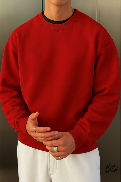 New Shine Світшот без принта з велосипедним коміром