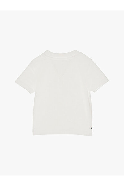 Tommy Hilfiger Newborn White Logo Crew Neck Short Sleeve T-Shirt