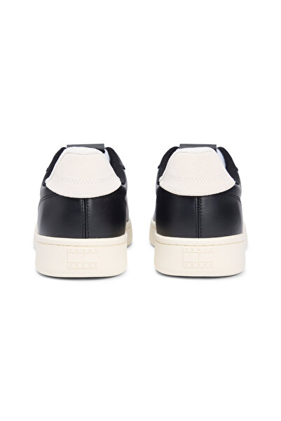 Tommy Hilfiger Men Black Leather Archive 98 Lace Up Sneakers