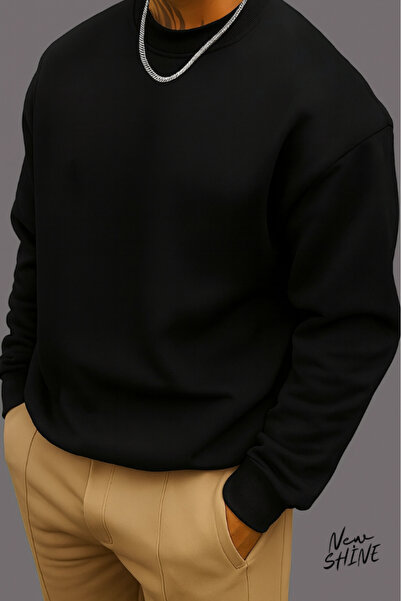 New Shine Світшот без принта з велосипедним коміром