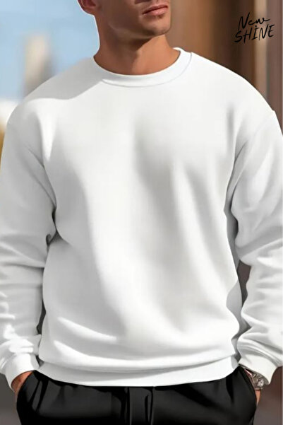 New Shine سويت شيرت بياقة دائرية غير مطبوع