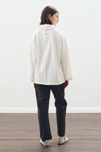 Manuka High Neck Tie-Up Blouse Ecru