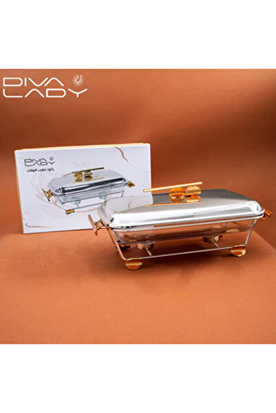 DIVA LADY ✨ Diva Lady Luxury Food Warmer with 2.5L Pyrex Dish – Luxurious Design and Shining Hospitality 🍽️💛