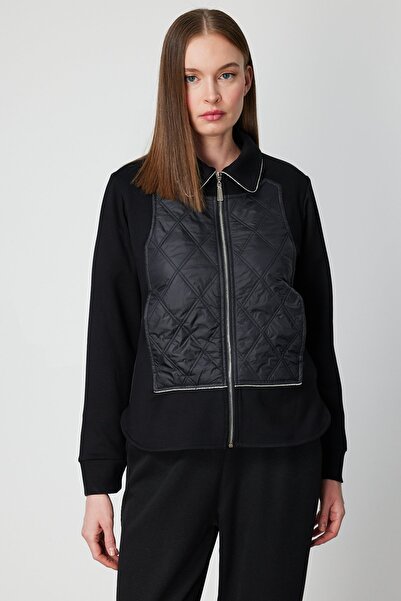 ON معطف من قماش مختلط مطرز بالحجر