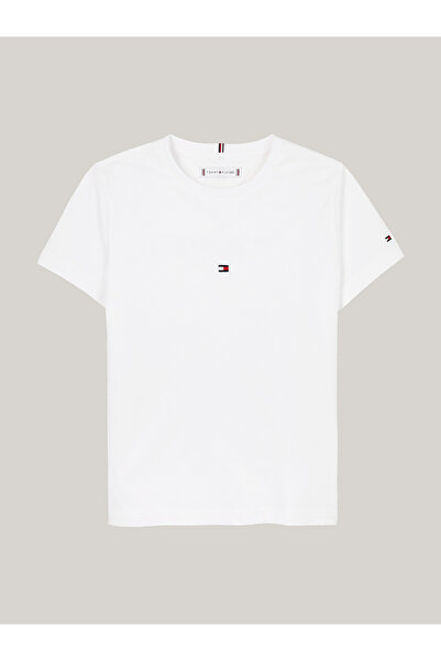 Tommy Hilfiger Girls White Nyc Foil Crew Neck Short Sleeve T-Shirt