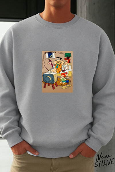 New Shine Φούτερ Çakmaktaş Ailesi με τύπωμα με λαιμόκοψη ποδηλατικού τύπου