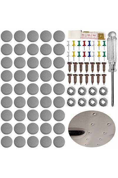 zola Kit reparare plafonului auto, 70 capse, suruburi 14 mm, ace colorate, su...