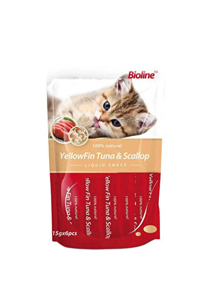 Bioline Cat Treats 15 g – Bonito, Chicken, Yellowfin Tuna & Yellowfin Tuna with Scallop Flavors
