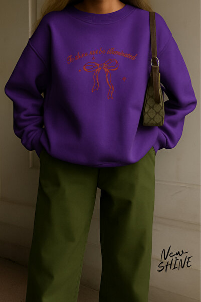 New Shine Суитшърт с лента с принт за велосипед