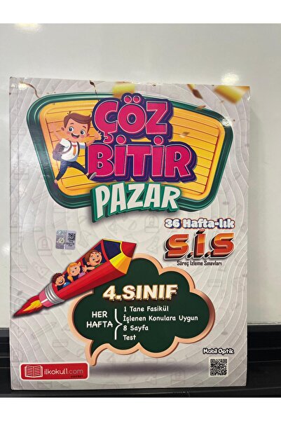 ilkokul1 4.SINIF ÇÖZ BİTİR PAZAR 36 HAFTA LIK YENİ NESİL ÇALIŞMA YENİ MAARİF ...