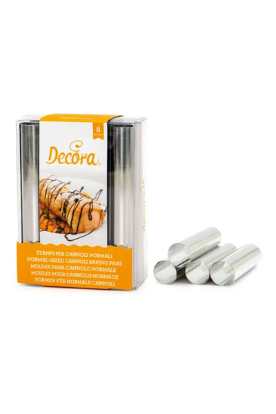 DECORA Set 8 matrite din inox pentru cannoli, Ø 2 x 12 cm