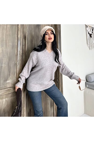 DİMA V-Neck Standard Size Knitwear Sweater