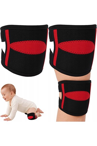 zola Set of 2 knee pads for babies, Zola, elastic cotton, breathable, universal size, black/red