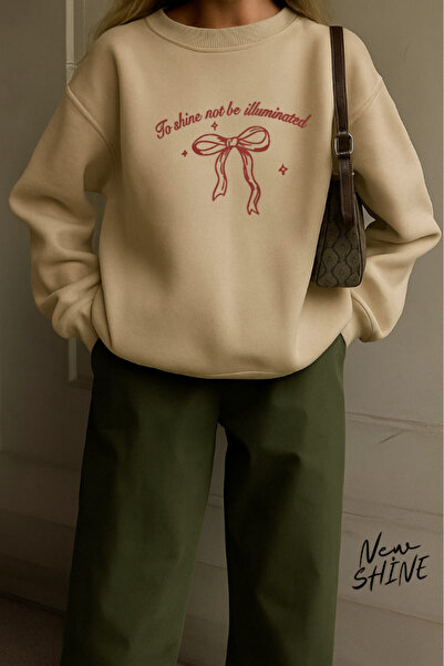 New Shine Panglică cu imprimeu guler rotund Swea tricou