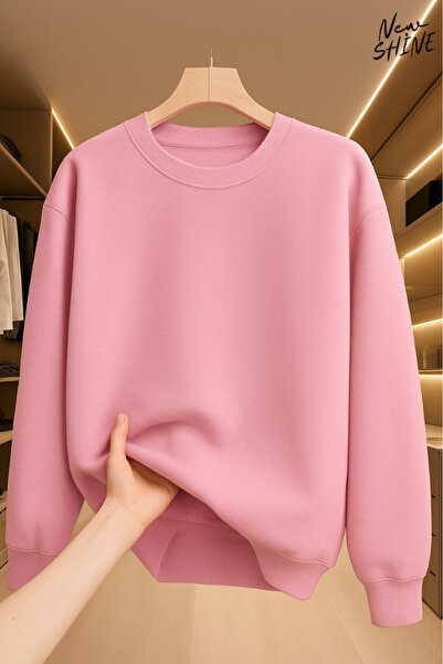 New Shine سويت شيرت بياقة دائرية غير مطبوع