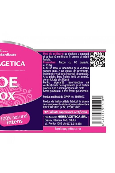 herbagetica Aloe Ferox 60+60 capsules – Promotional Pack (Detox, Healthy Digestion,