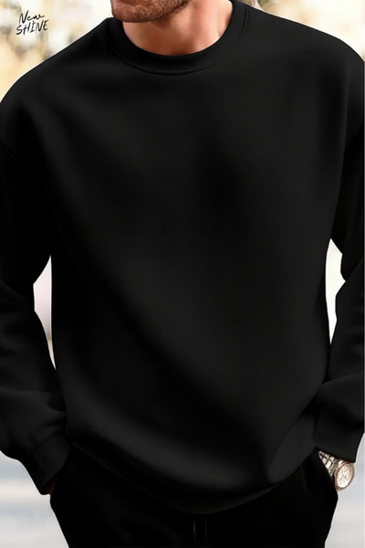 New Shine Unprinted Crew Neck Sweatshirt