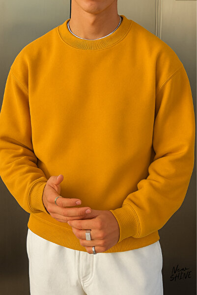 New Shine Unprinted Crew Neck Sweatshirt
