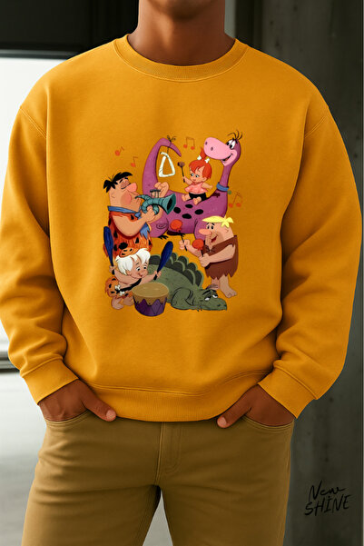 New Shine Φούτερ Çakmaktaş Ailesi με τύπωμα με λαιμόκοψη ποδηλατικού τύπου