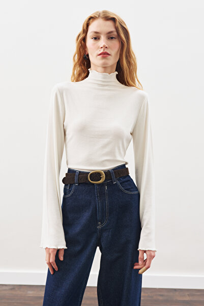 Manuka Fisherman Necklace Blouse Ecru