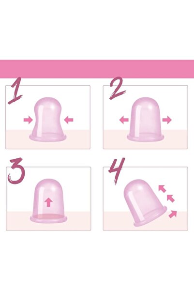 varioshop massage set with roller and 4 silicone suction cups, vacuum massage, pink