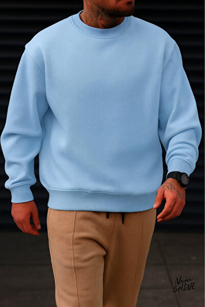 New Shine Φούτερ χωρίς στάμπα με λαιμόκοψη