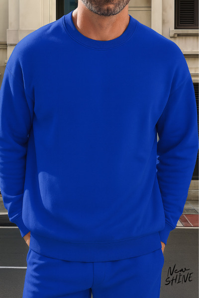 New Shine سويت شيرت بياقة دائرية غير مطبوع